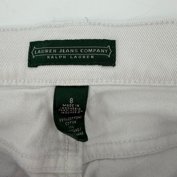 Lauren Jeans Company Ralph Lauren Women Modern Straight White Denim Jeans Size 8 - Picture 7 of 8